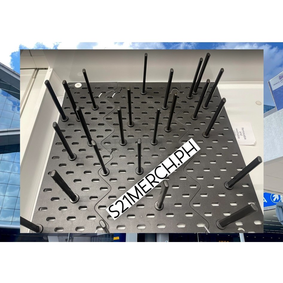 S21 IKEA Genuine UPPDATERA Pegboard drawer organizer, anthracite, 60 cm