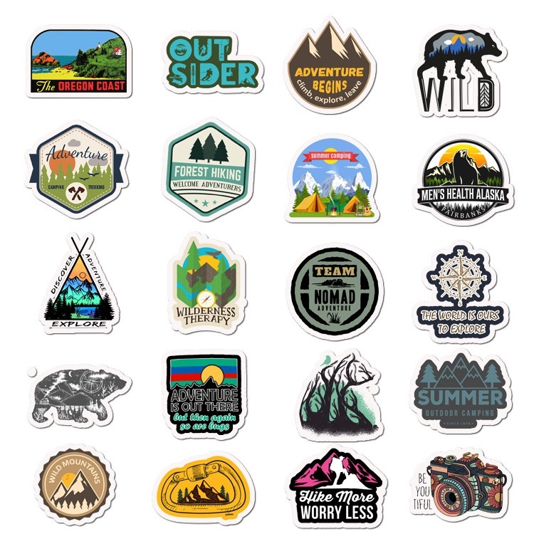 50pcs outdoor travel personality graffiti stickers stickers suitcase ...