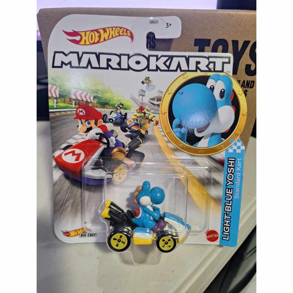 [Yoshi Blue in Standard Kart] Hot Wheels Mario Kart Shopee Philippines
