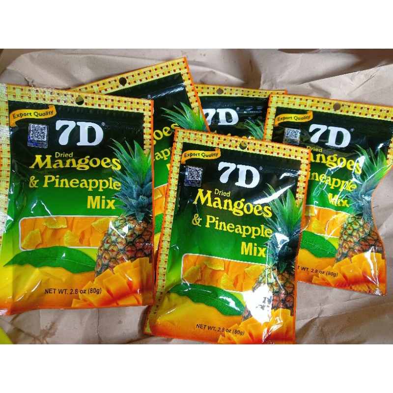 Cebu 7D dried mango Pineapple Mix 80grams Shopee Philippines