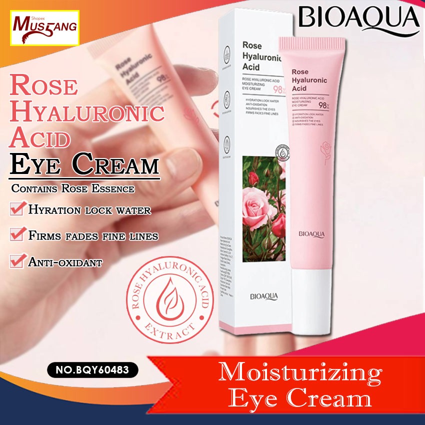 BIOAQUA Rose Hyaluronic Acid EYE CREAM 20g Moisturizing Eye Cream Anti