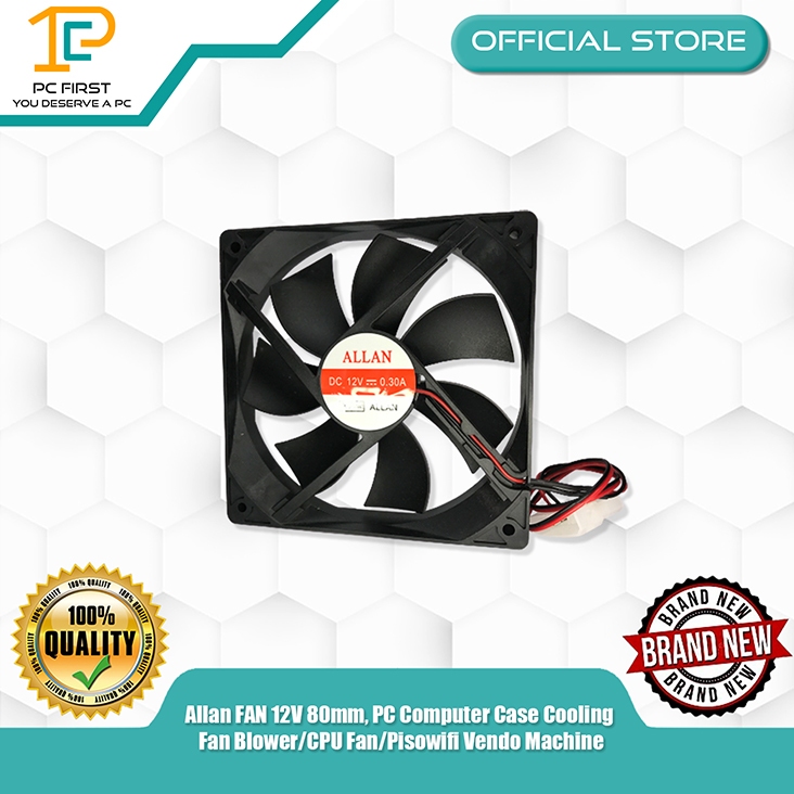 Allan FAN 12V 80mm, PC Computer Case Cooling Fan Blower/ CPU Fan ...