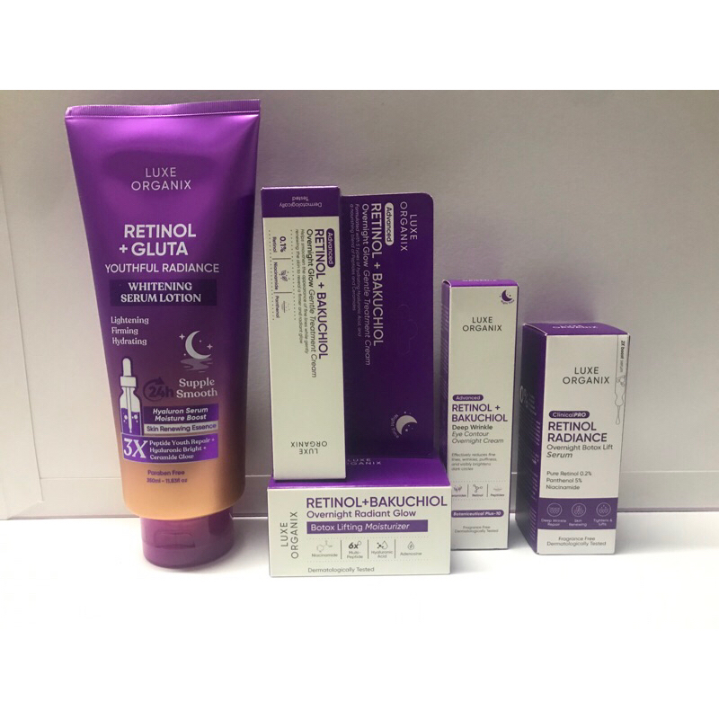 Luxe Organix Retinol Overnight Treatment Cream 30g/Deep Eye Cream 12g