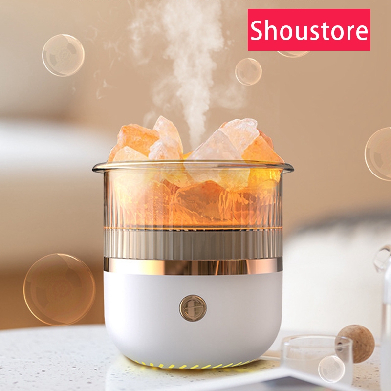 Himalayan Salt Lamp Essential Oil Diffuser With LED Light Home