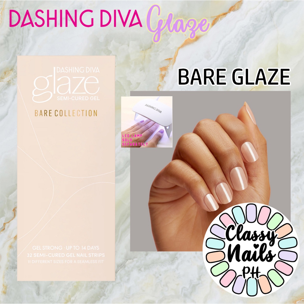 Bare Glaze • Dashing Diva • Glaze • Semi Cured Gel Nail Strips