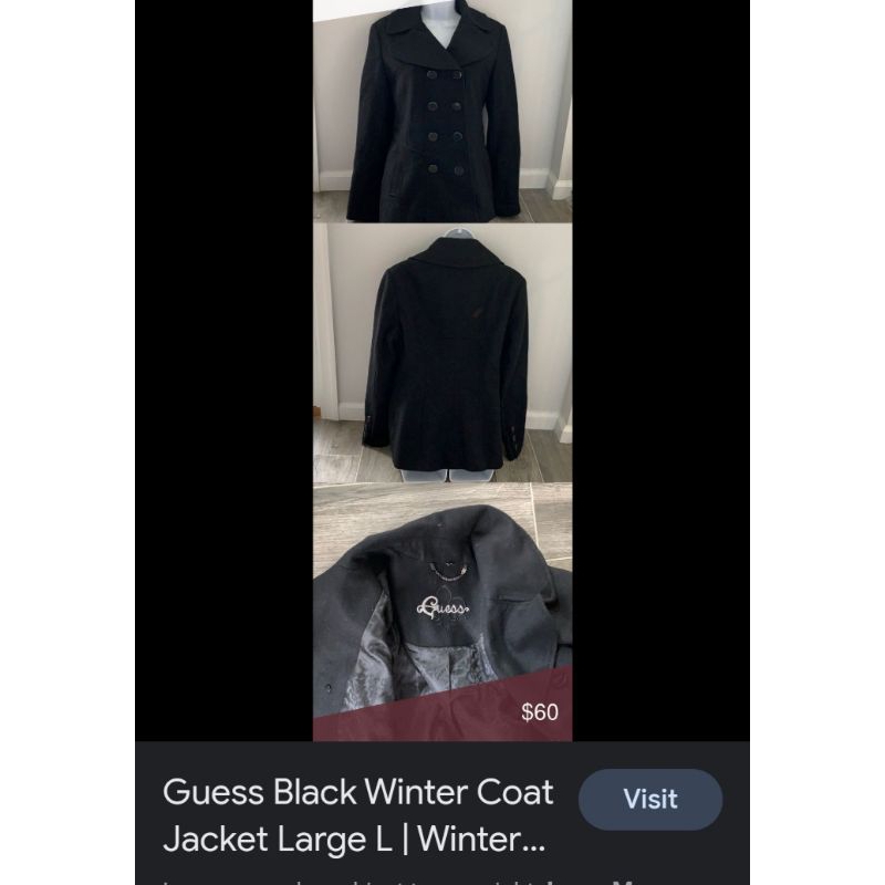 Guess black hotsell winter jacket