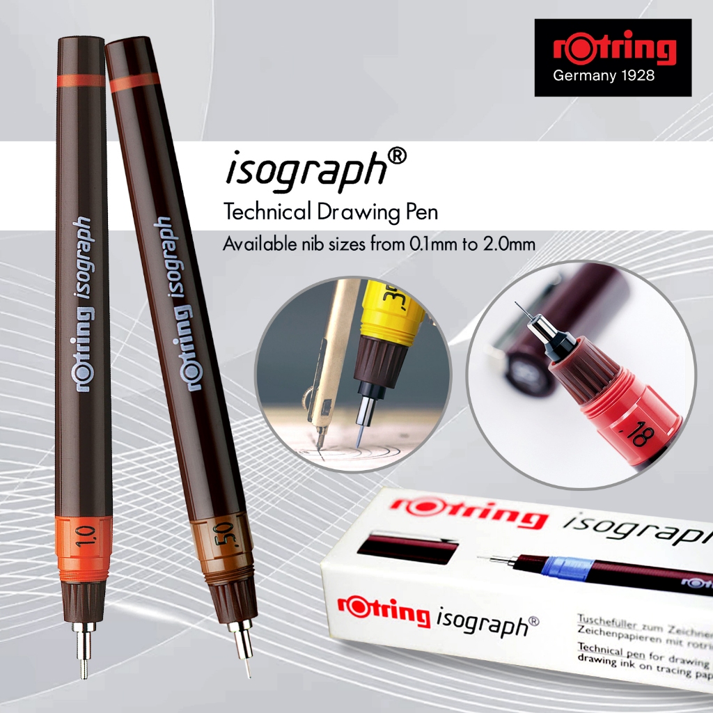 rotring Art pen 1.1mm/1.5mm/1.9mm/2.3mm/ EF/ F/ M/ B sketch professional  drawing pen 1 piece