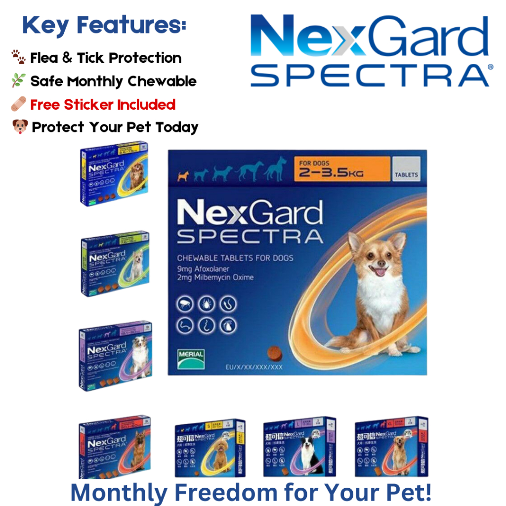 Free Sitcker per piece Anti Tick & Flea for Dogs Dog Essentials NexGard ...