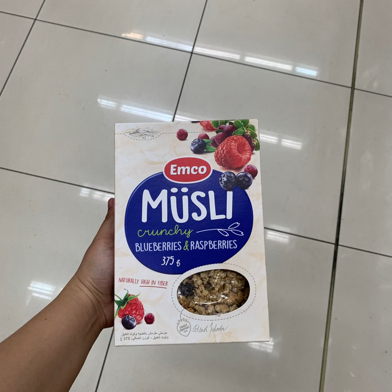 EMCO MUSLI CRUNCHY BLUEBERRIES & RASPBERRY 375g Shopee Philippines