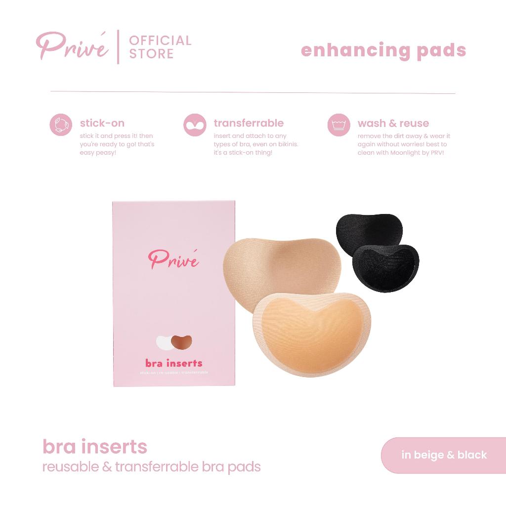 PRIVE Reusable Bra Inserts Breast Enhancer Pads Push up Bra Pads Bra Pads Removable Breast Pads Shopee Philippines