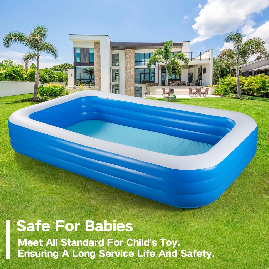 FREE Electric Air Pump Bestway Swimming Pool Adult Kids Family Size