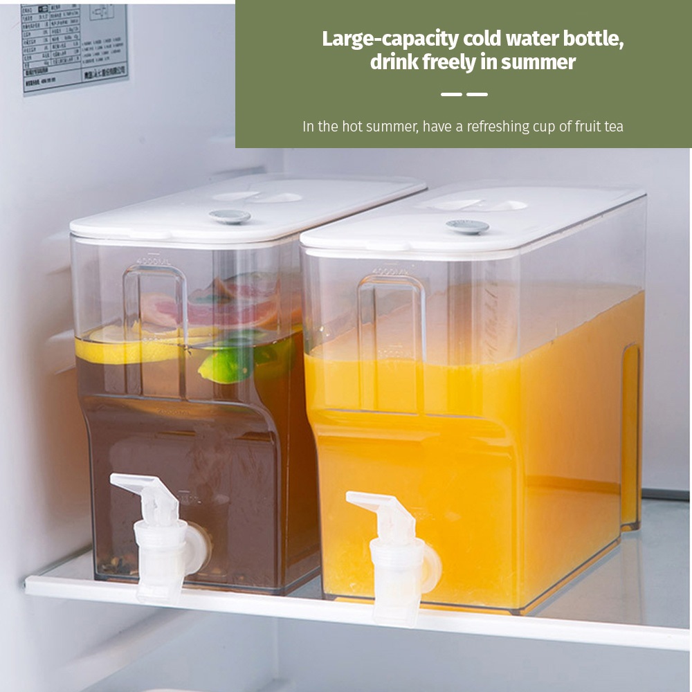 Activebae 4 Liters Juice Water Pitcher with Faucet Plastic Beverage ...