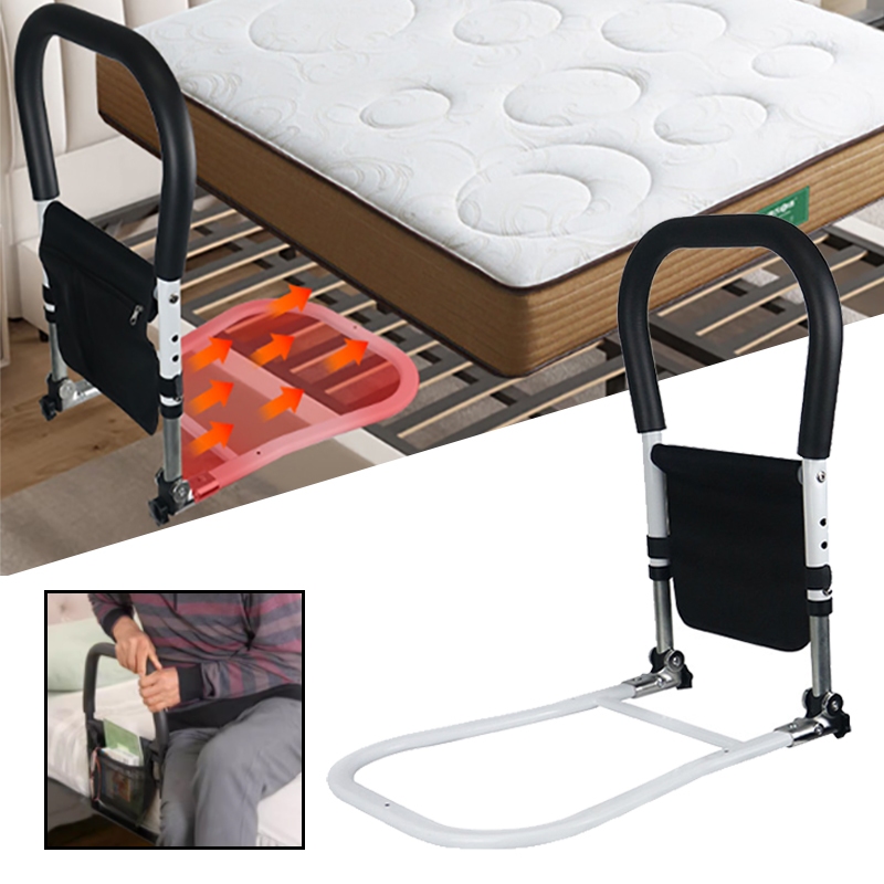Bed Assist Rail Foldable Bed Assist Bar with Adjustable Height for