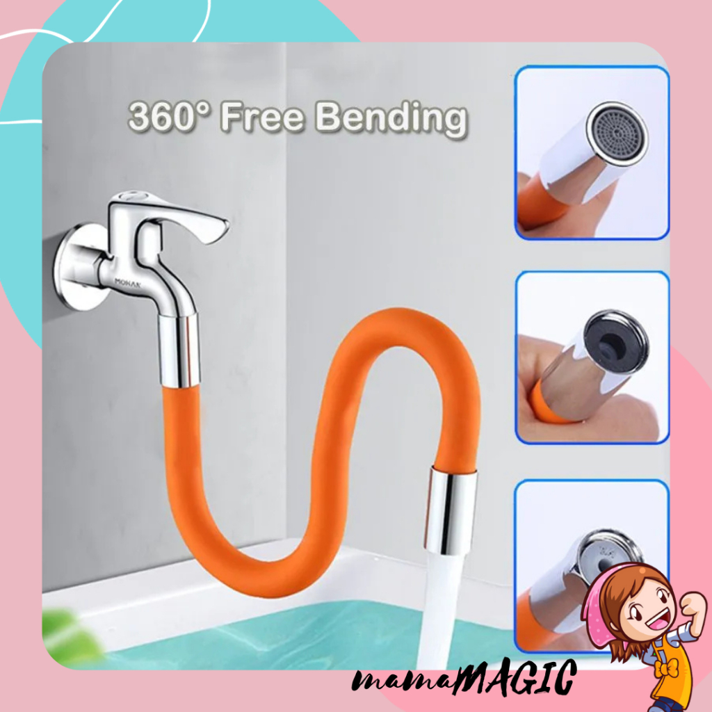 Home 360° Rotation Kitchen Faucet Extension Hose Bathroom Bending