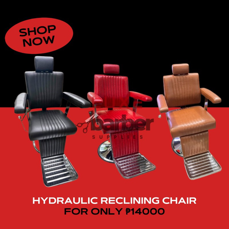 Salon hydraulic chair reclining barber chair Luxe barber supplies