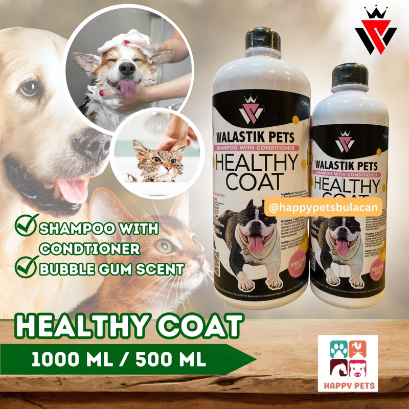 Walastik Pets Shampoo Healthy Coat 500ml and 1000ml | Shopee Philippines