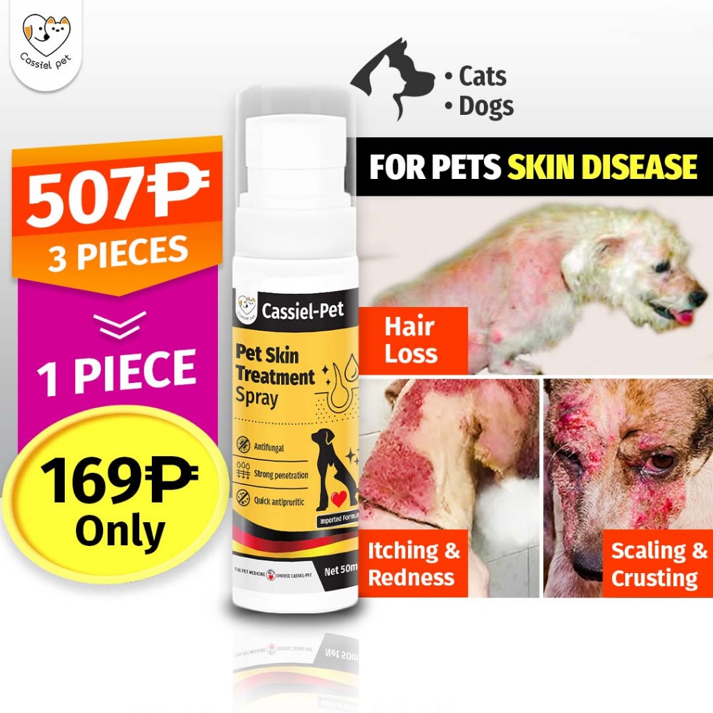 Cassiel Pet Antifungal Wound Spray For Itching,Ringworm,Mange,Anti Tick