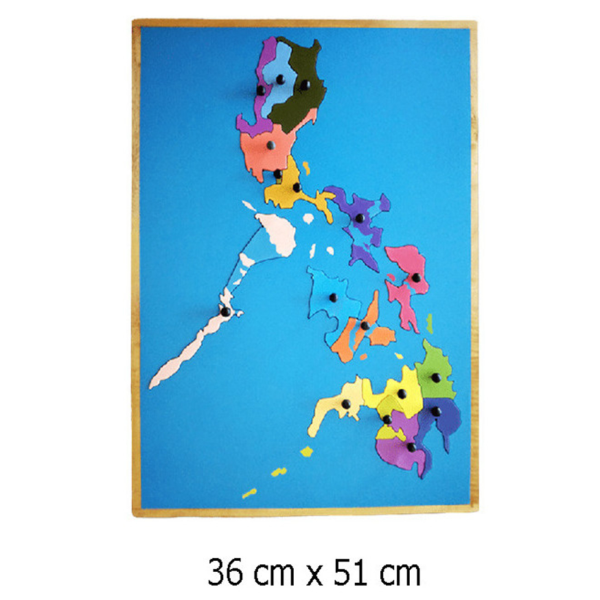 Philippine Puzzle Map 17 Regions- Planet Montessori Puzzle Maps-Fun ...