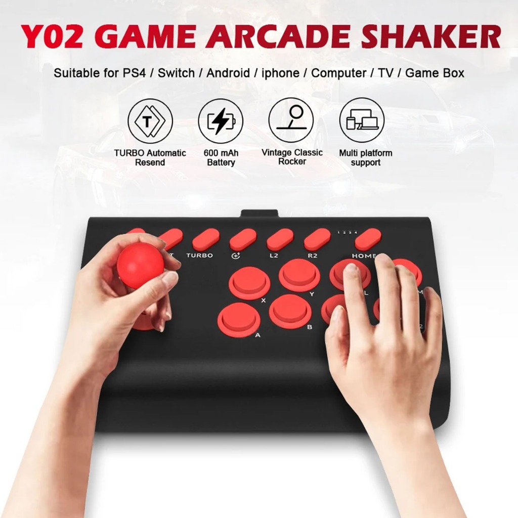 BSP-Y02 Wireless Arcade Stick Games Control Rocker for PS4/PS3 Switch ...