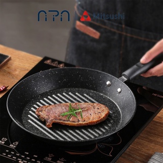 Korean Frying Pan Non-stick 28cm Maifan Stone Smokeless Aluminum Wok Fried  Egg Steak Marble Coating