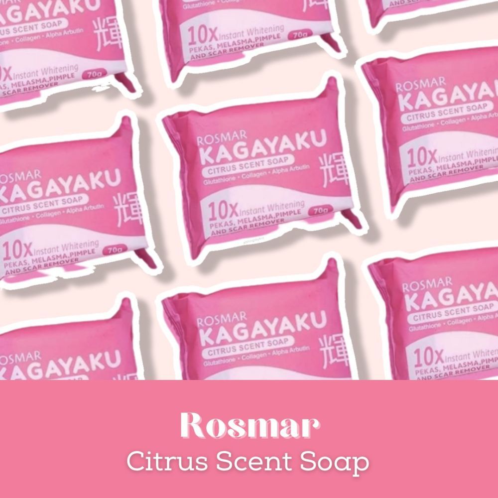 3pcs Rosmar Bundle Kagayaku Citrus Scent Soap 70g Gluta Collagen 10x Instant Whitening Pekas