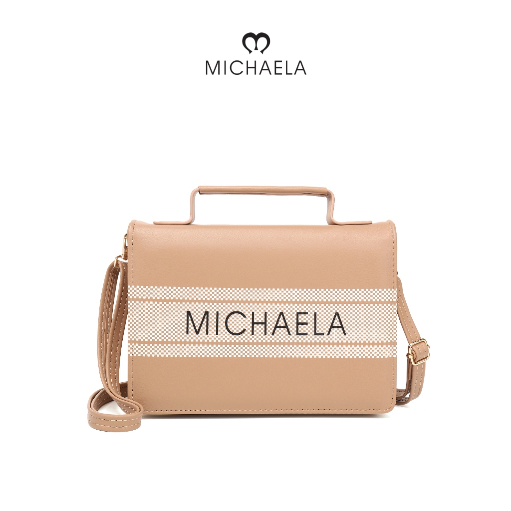 MICHAELA College Style Sling Bag Checkered Flap 4 Ways Carry Crossbody Top Handle Bag MSB32007 2Q Shopee Philippines