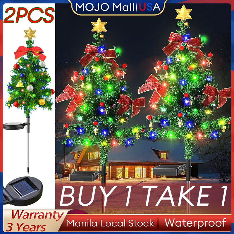 LED Solar Garden Lights Christmas Tree Ambient Light Waterproof Outdoor