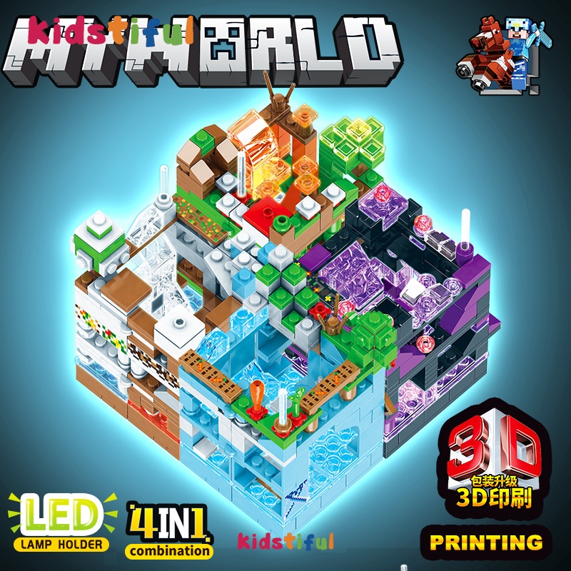 (with Gift Box) Minecraft Set Toys Building Blocks Puzzle Toys for Boys ...