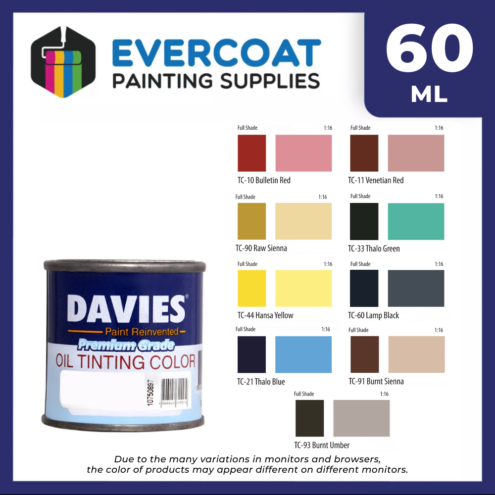 Davies Oil Tinting Color Paint 60ml Shopee Philippines