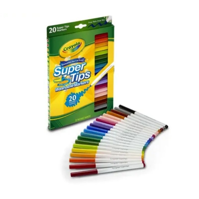Crayola SuperTips 20 Washable Markers | Shopee Philippines