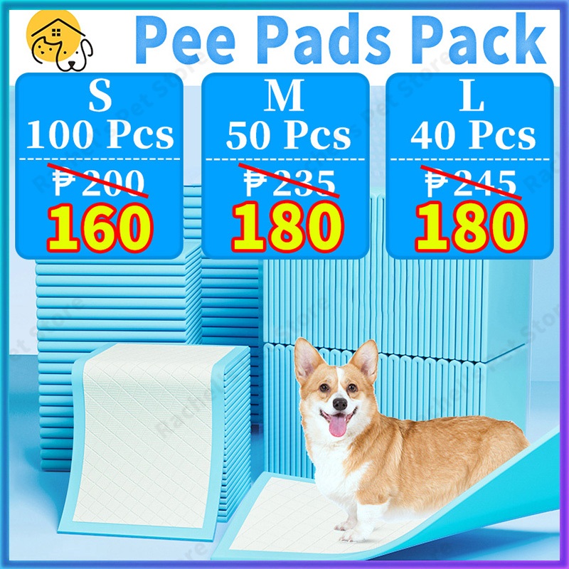 【Thickening】Dog Pee Pad Training Pads Per Pack Pee Pads For Dogs Puppy