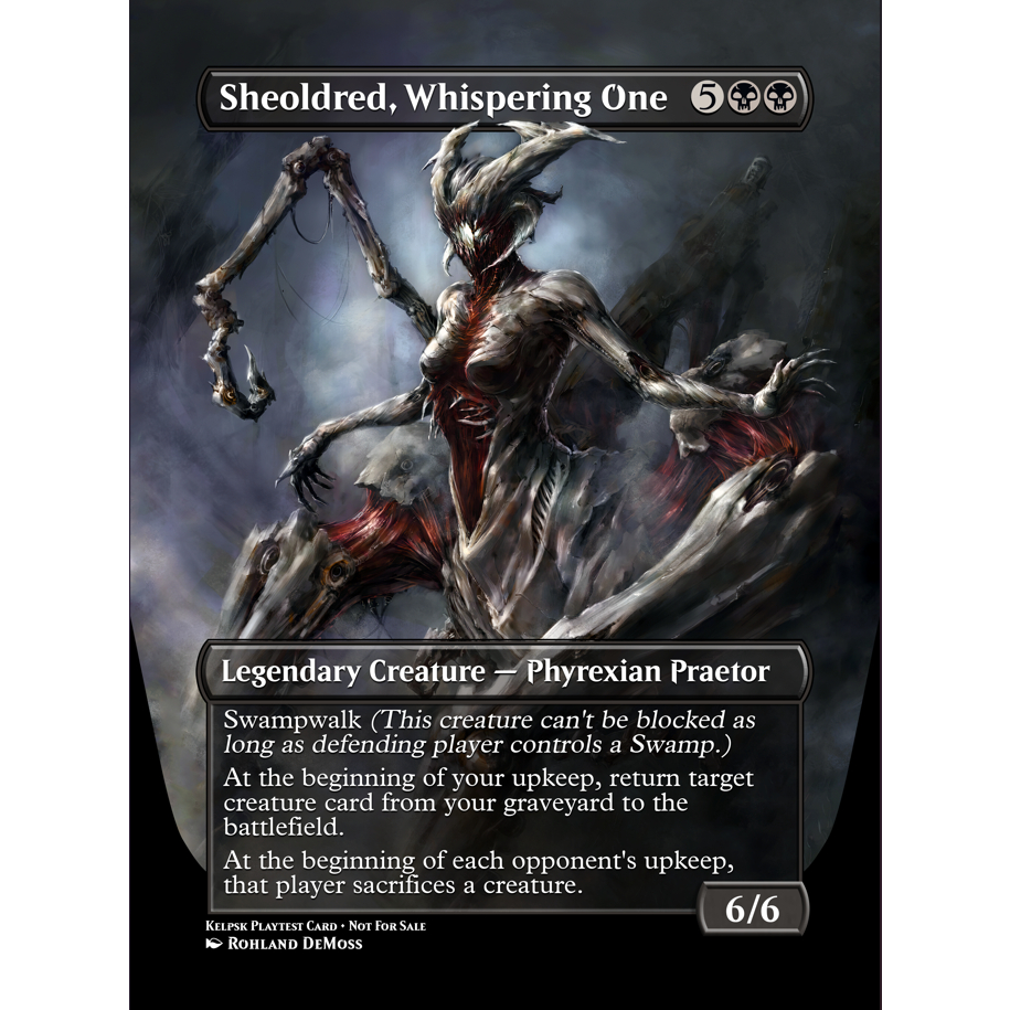 xCustom Sheoldred, Whispering One MTG Top Ratings Proxy (sticker is ...