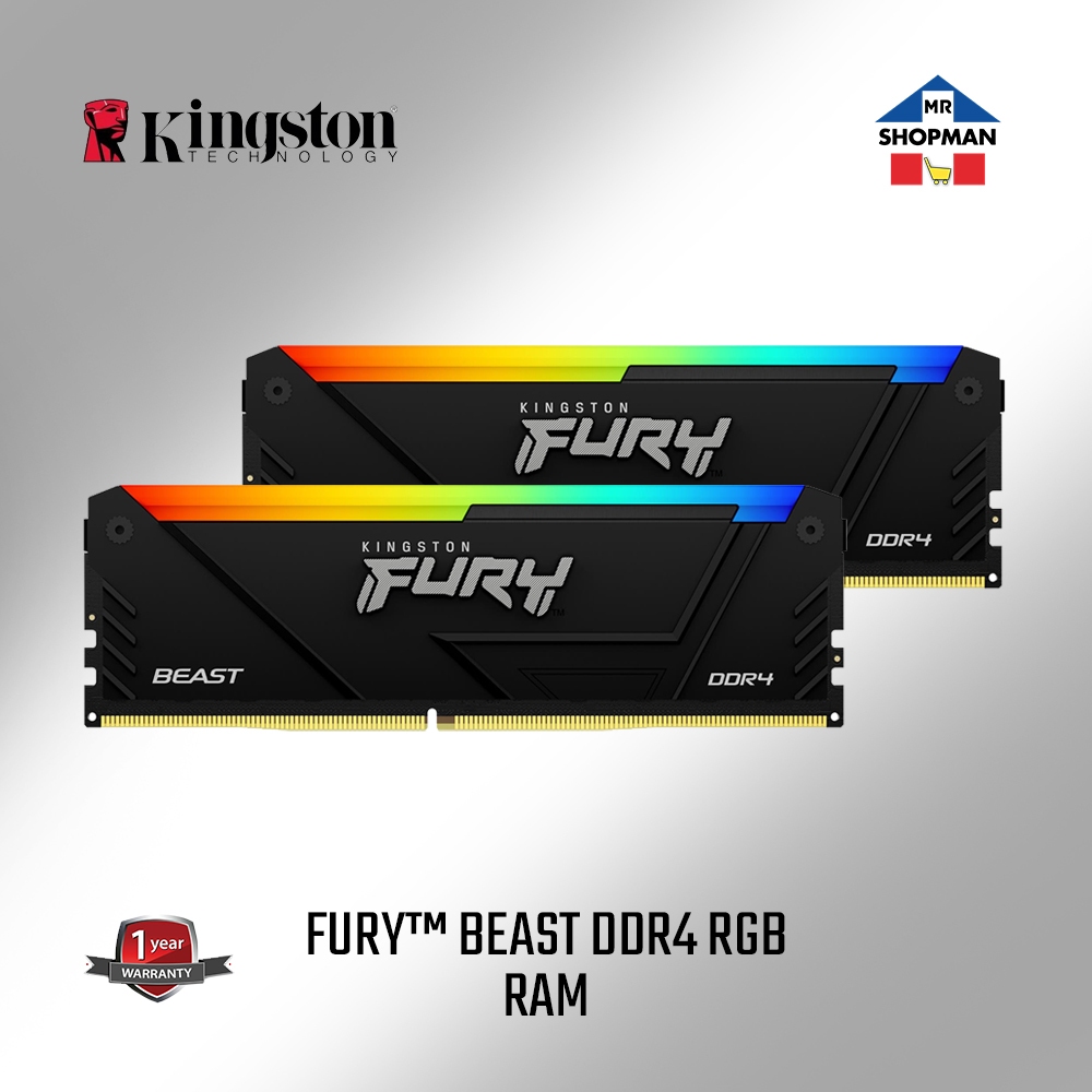 Kingston FURY Beast 8gb / 16Gb 2x8Gb / 32Gb 2x16gb 3200Mhz/3600Mhz RGB ...