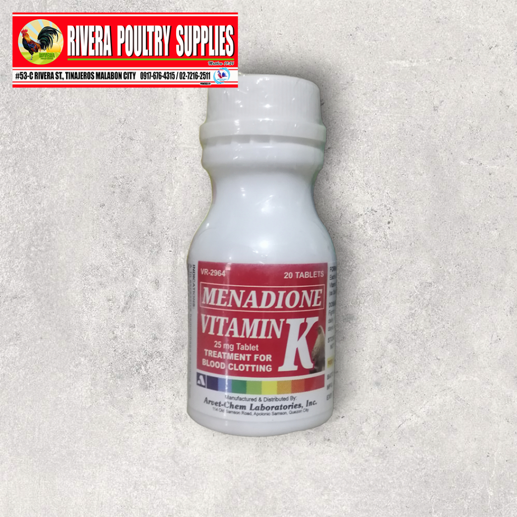 Vitamin K Treatment for Blood Clotting 20 Tablets (sold per bottle