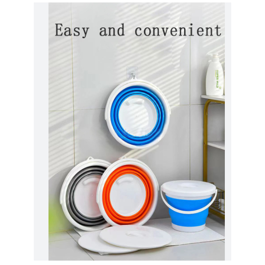 10L Collapsible Bucket Portable Folding Basin Travel Camping Beach ...