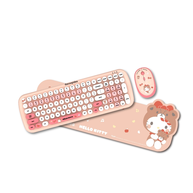 Thecoopidea Sanrio Wireless Keyboard Mouse Set Little Twin Stars Hello ...