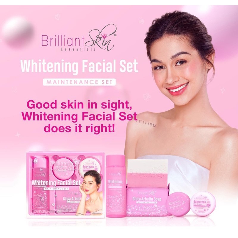 Original Brilliant Skin Whitening Facial Set (Maintenance Set) Shopee