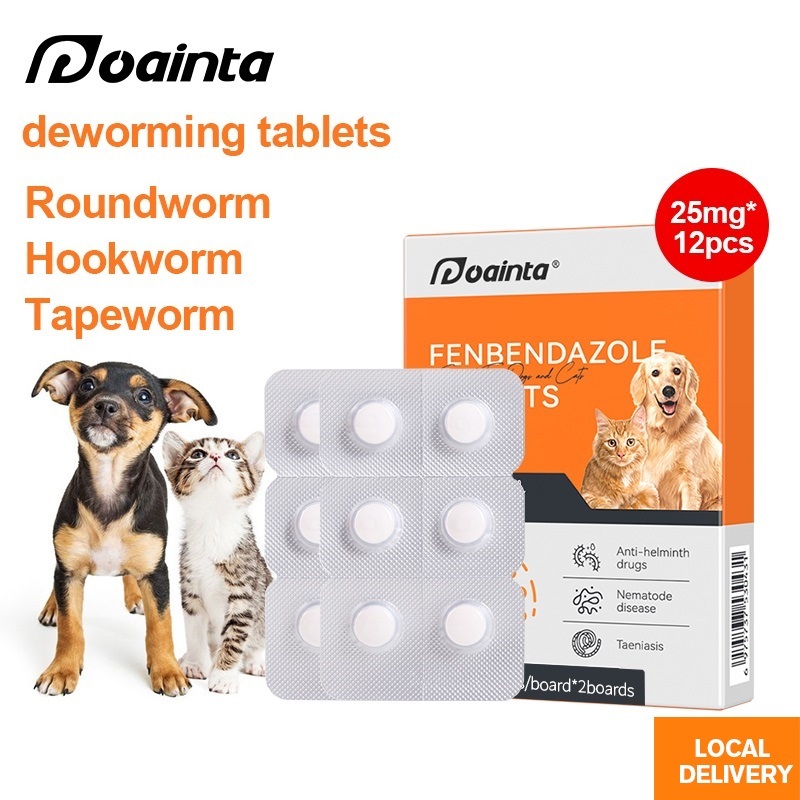 PUAINTA Pet Wormrid Dewormer For Dogs Cats Tapeworms Roundworms