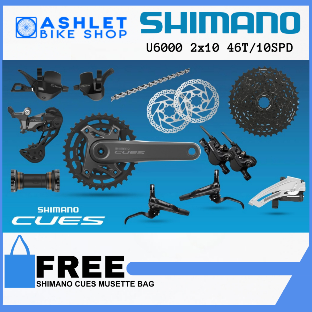 ORIGINAL SHIMANO Groupset CUES U6000 2x10 Spd Disc Brake 11 39T