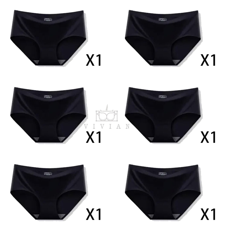 6 Pcs Seamless Ice Silk Panty 12Pcs For Women Soen Underwear Panty