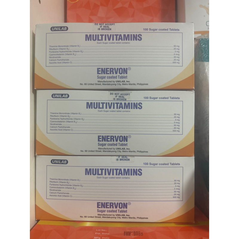 SALE!!ENERVON MULTIVITAMINS 1Box 100pcs (JAN2025) Shopee Philippines
