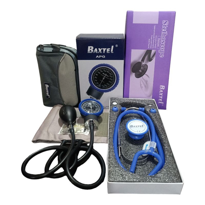 BLUE APG Baxtel Aneriod Sphygmomanometer Blood Pressure Monitor With