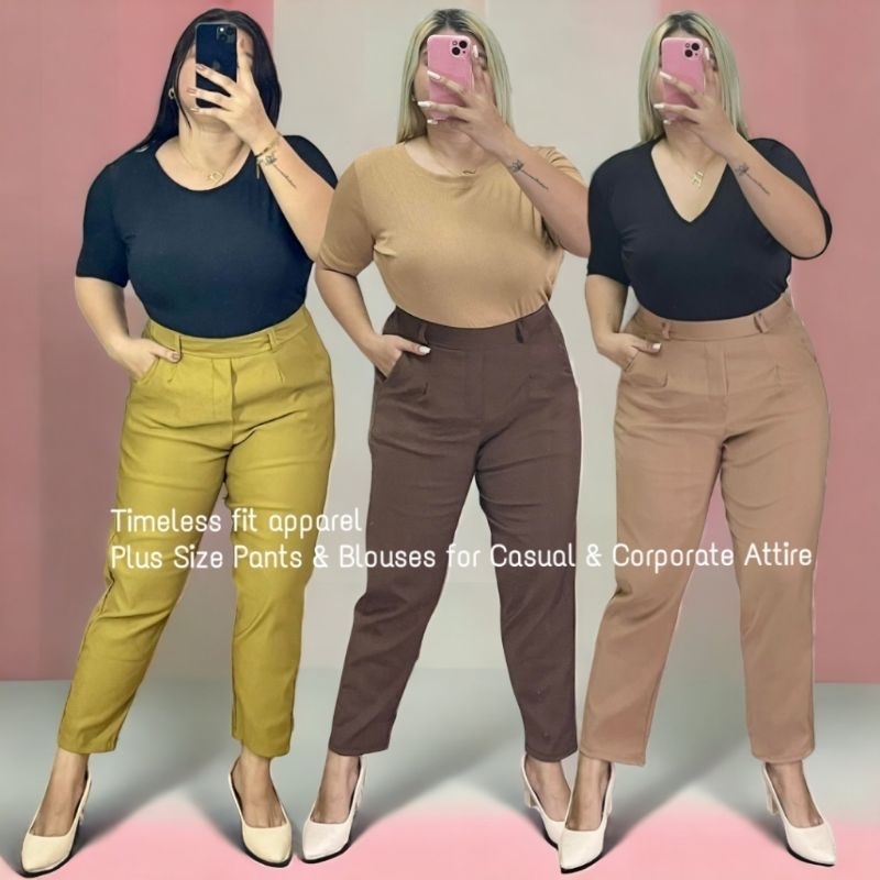 Fashion plus size business casual pants