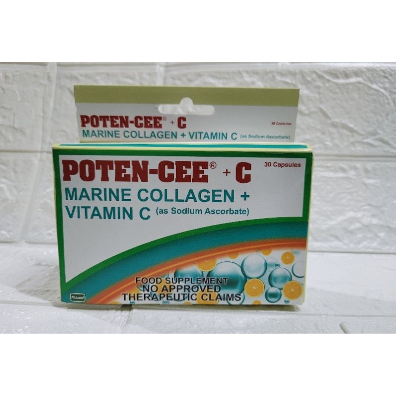 POTEN CEE +C MARINE COLLAGEN +VITAMIN C (30CAPSULES) Shopee Philippines