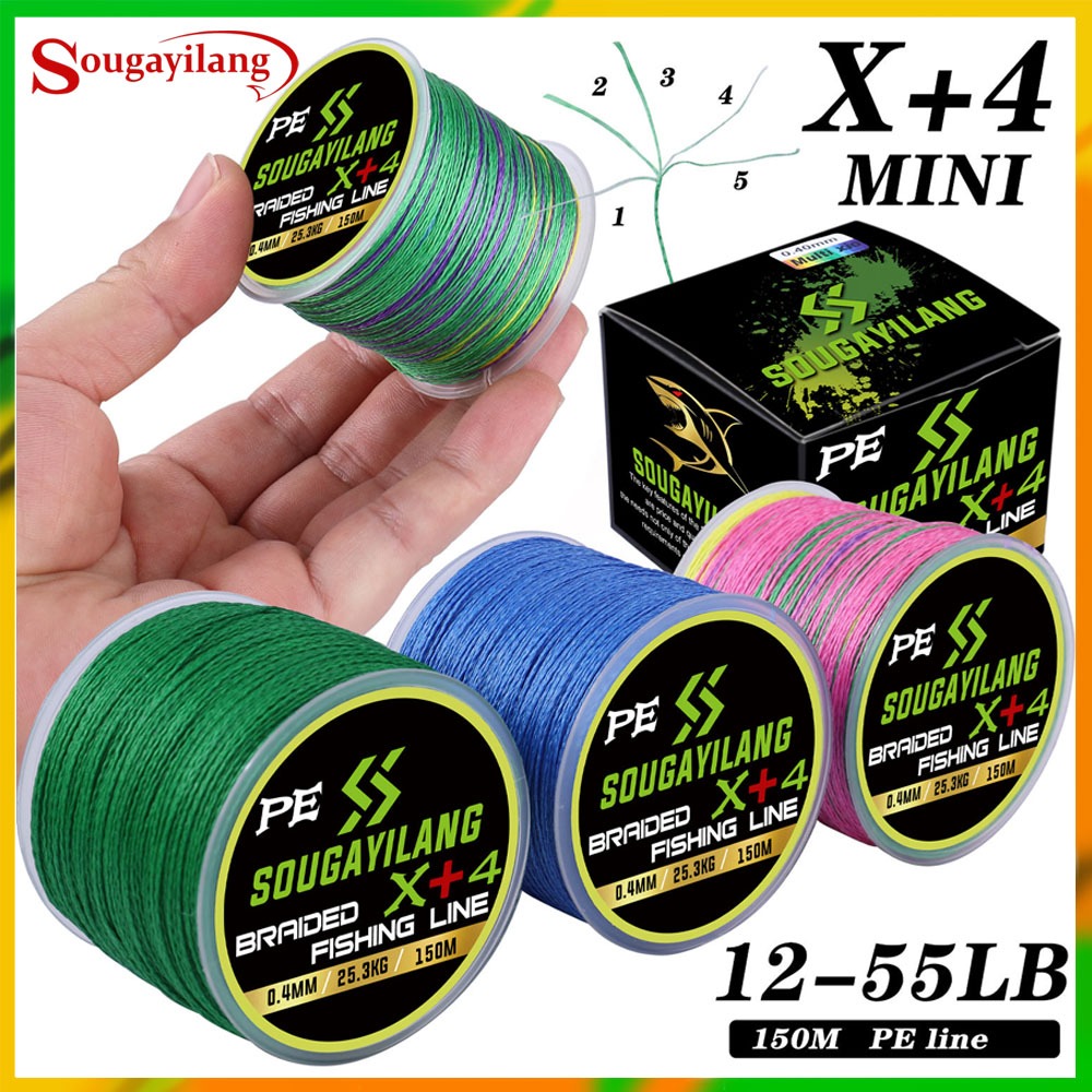 Sougayilang 150M Super Strong Fishing Line X+4 PE Fishing Line ...