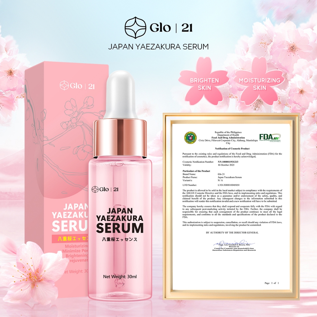 GLO21 YAEZAKURA Serum Essence Shrink Pores Remove Acne Skin ...