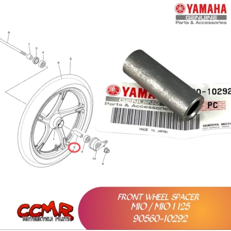 FRONT HUB BEARING SPACER /FRONT MAGS SPACER MIO /MIO I 125/ SOUL 90560