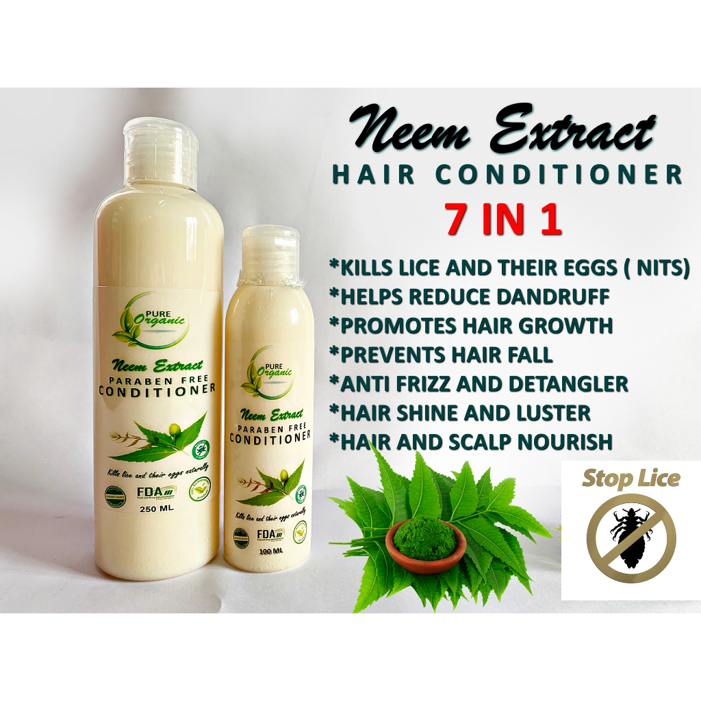 Neem Hair Conditioner by Pure Organic Kills Lice and Nits Shopee