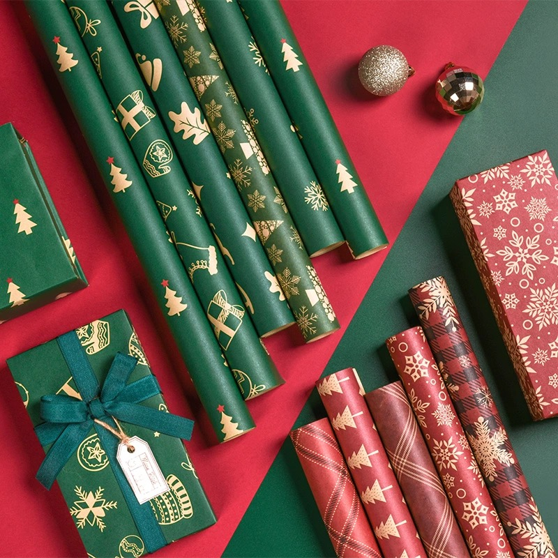 10PCS/PER PACK Coated Gift Wrapper Christmas wrapping paper | Shopee ...