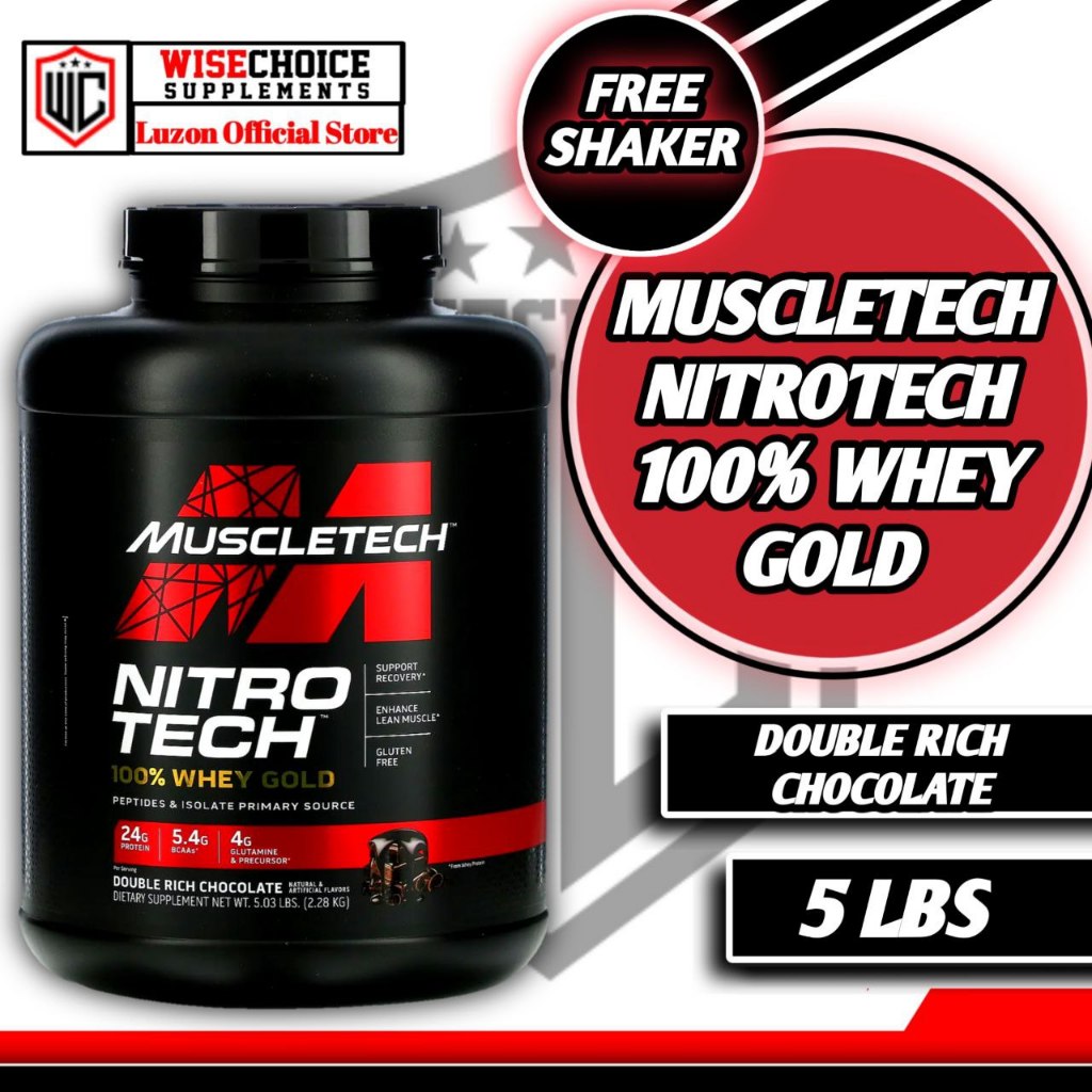 Muscletech Nitrotech 100 Whey Gold 5 Lbs Double Rich Chocolate Shopee Philippines